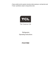 TCL P333TMW Operating Instructions Manual