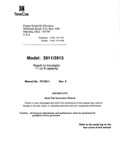Forma Scientific 3911 Instruction Manual