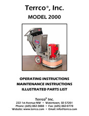 Terrco 2000 Operating Instructions Manual