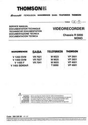 THOMSON SABA VR 7021 Service Manual