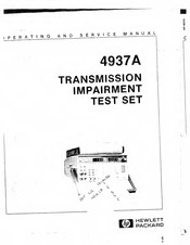 HP 4937A Operating And Service Manual