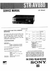 Sony STR-AV880 Service Manual