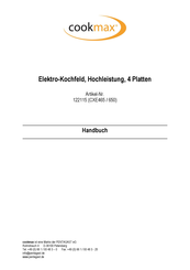 CookMax 122115 Operating Instructions Manual