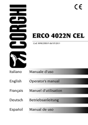 Corghi ERCO 4022N CEL Operator's Manual