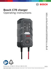 Bosch C70 Operating Instructions Manual