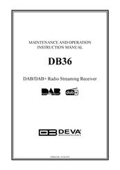 DEVA Broadcast DB36 Maintenance And Operation Instruction Manual