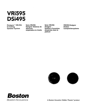 Boston Acoustics Designer DSi Series Manual