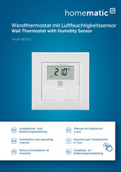 HomeMatic HmIP-WTH-1 Installation And Operating Manual