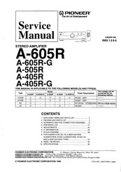 Pioneer A-605R-G Service Manual