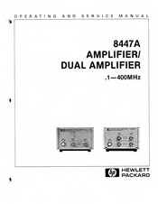 HP 8447A Operating And Service Manual