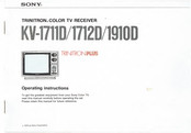Sony KV-1910D Operating Instructions Manual
