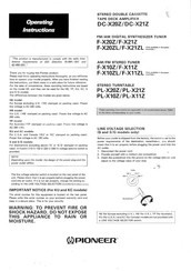 Pioneer F-X10ZL Operating Instructions Manual