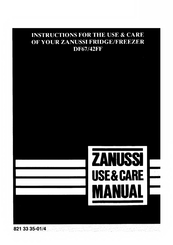 Zanussi DF67/42FF Instructions For The Use & Care