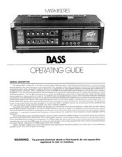 Peavey Mark III Bass Operating Manual