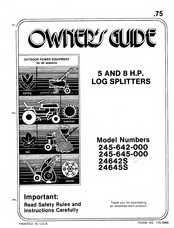MTD 24645S Owner's Manual