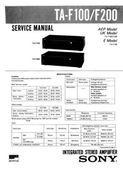 Sony TA-F200 Service Manual
