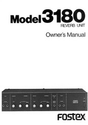 Fostex 3180 Owner's Manual