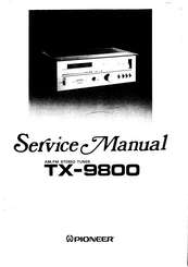 Pioneer TX-9800 Service Manual
