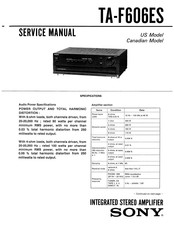 Sony TA-F606ES Service Manual