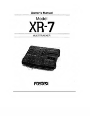 Fostex XR-7 Owner's Manual