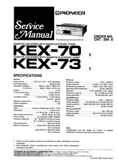Pioneer KEX-70 E Service Manual