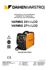 Daihen varstroj VARMIG 231-i LCD Owner's Manual