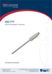 SIAP+MICROS t002 TTT User Manual And Maintenance