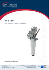 SIAP+MICROS t018 TTP User Manual And Maintenance