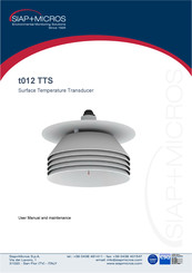SIAP+MICROS t012 TTS User Manual And Maintenance