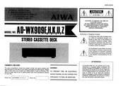 Aiwa AD-WX909K Operating Instructions Manual