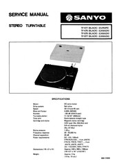 Sanyo TP 477 Service Manual