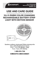 EcoSmart LR1321-RGBW-5MSENSER-1024 Use And Care Manual