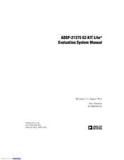 Analog Devices Lite ADSP-21375 EZ-KIT System Manual