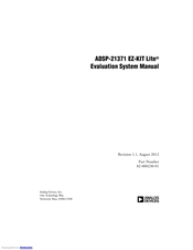 Analog Devices Lite ADSP-21371 EZ-KIT System Manual