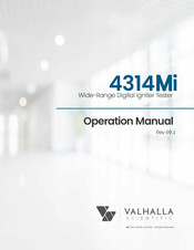 Valhalla Scientific 4314Mi Operation Manual