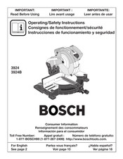 Bosch 3924B Operating/Safety Instructions Manual