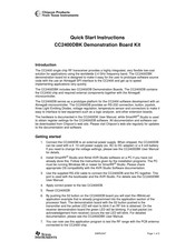Texas Instruments Chipcon CC2400DBK Quick Start Instructions