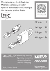 Assa Abloy IKON VERSO CLIQ V320 Operating Instructions Manual