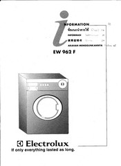 Electrolux EW 962 F Manual