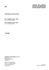 Jung 300641SDA2R Operating Instructions Manual