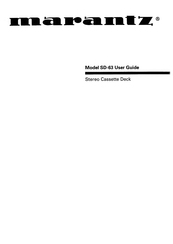 Marantz SD-63 User Manual
