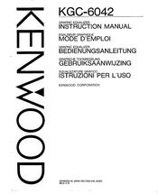 Kenwood KGC-6042 Instruction Manual