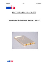 AWID SENTINEL-SENSE ADB-522 Installation & Operation Manual