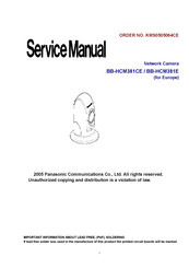 Panasonic BB-HCM381E Service Manual