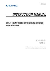 Ulvac EGO-40M Instruction Manual