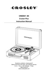 Crosley Cruiser Plus Instruction Manual