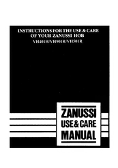 Zanussi VH401H Instructions For The Use & Care