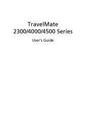 Acer TravelMate 2300 Series User Manual