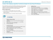 Crestron UC-M70-NC-Z Quick Start Manual