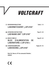 VOLTCRAFT LSP-2165 Operating Instructions Manual